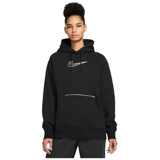 Nike Sportswear Po Os Bb Fleece Print Kapuzenpullover - Black / White - L