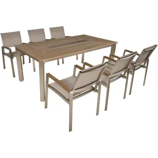 Garden Pleasure Florence Set 7-tlg. Braun