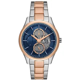 Armani Exchange Herrenuhr, Multifunktionsuhrwerk, Edelstahl, mit 42 mm Gehäusegröße und Lederoder Stahlarmband
