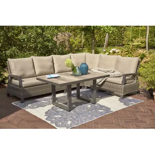 Siena Garden Gartenlounge-Set SIENA GARDEN "Corido", grau (anthrazit, anthrazit, anthrazit), Aluminium, Sitzmöbel-Sets