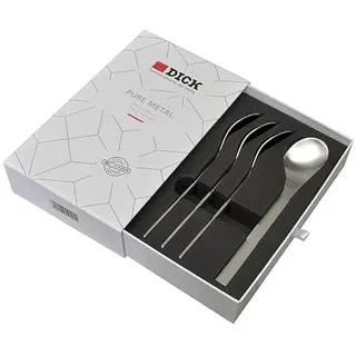 Friedr. Dick F. DICK PURE METAL Tafellöffel Set 4-teilig Löffel, für Suppen, Eintöpfe) - Silber