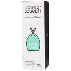 Bild Joseph Joseph Intelligent Waste - Abfallbeutel mit perfekter Passform, 20 Stück, 20 Liter - schwarz, 7.8 x 7.8 x 22 cm