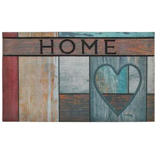 andiamo Gummifußmatte Fußabtreter Sauberlaufmatte - 100% Gummimaterial Anti-Rutsch Funktion Outdoor - 45 x 75 cm Home Herz