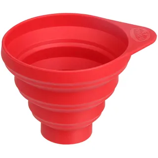 Dr. Oetker Silikon-Trichter Flexxibel, große Öffnung für einfaches Befüllen, aus Platinsilikon, Faltbarer Trichter zum Verstauen - hitzebeständig bis 230 Grad, (Farbe: rot), Menge: 1 Stück