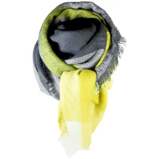 cosey – Bunter XXL-Schal, quadratisch in Verschiedenen Designs (Oversize), Gelb-anthrazit, XXL