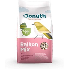 Donath Balkon Mix - schalenfreie Mischung für einen sauberen Balkon - wertvolles Ganzjahres Wildvogelfutter - aus unserer Manufaktur in Süddeutschland - 1 Kg