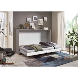 Mid.you Schrankbett , Sahara , Metall , Birke , Schichtholz , Höhe ca. 18,5 cm , 140x200 cm , BQ - Bündnis für Qualität, Made in Germany, DIN EN ISO 9001 , Federholzleisten verleimt , Schlafzimmer, Betten, Gästebetten, Klappbetten