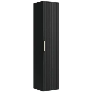 Badplaats Rimini Badezimmerschrank 33 x 170 x 33 cm Schwarz Matt