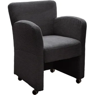 exxpo - sofa fashion Sessel »Intenso, Loungesessel, modern, wahlweise in Leder oder Textil« hohe Bodenfreiheit, frei im Raum stellbar, hoher Sitzkomfort grau