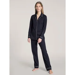 CALIDA »Night Lovers« Pyjama, durchgeknöpft Damen, aus 100% Supima-Baumwolle, mit stoffbezogenem Gummibund