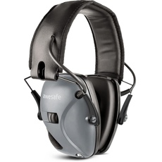 awesafe Elektronischer Schieß-Ohrenschützer, GF01 Lärmminderung Klangverstärkung Elektronischer Gehörschutz, Gehörschutz, NRR 22 dB, Ideal zum Schießen und Jagen (Grau)