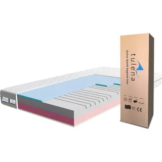 TULENA NOX Matratze 160x200 Komfortschaum mittelfest H3 + H4 Basic 18 cm Probeschlafen inkl. Wendematratze Antibakterieller Bezug mit Reißverschluss