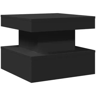 vidaXL Couchtisch mit LED-Leuchten Schwarz 50 x 50 cm