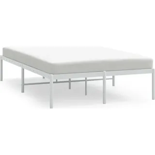 vidaXL Bettgestell Metall Weiß 120x200 cm - Weiß