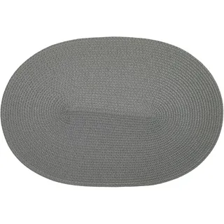 d-c-fix Tischset PVC-frei – Steel Grey (30 cm x 45 cm oval) – Tischunterlage für Küchen- und Esstisch – lebensmittelechtes & abwaschbares EssTischset PVC-frei