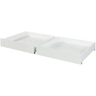 [en.casa] Bettkasten-Set 2 Tlg. Ydre , Holz , Kiefer , Rechteckig , Schlafzimmer, Betten, Bettgestelle- Einzelteile, Bettkästen