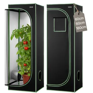 Vevor Growbox 600D Mylar 60 x 60 x 80 cm Grün