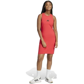 Adidas Future Icons Small Logo Kurzes ärmelloses Kleid - Pure Ruby - M