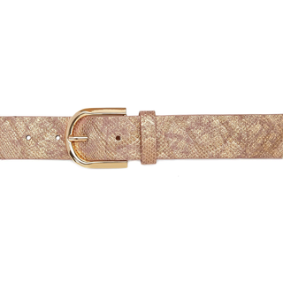 Hüftgürtel LASCANA "Hosengürtel, Gürtel, Jeansgürtel, Anzuggürtel", Damen, Gr. 95, rosa (roségoldfarben), Lederimitat, Reptilienprägung, Schlangenoptik, bedruckt, beschichtet, gemustert, geprägt, geprägtes Muster, glänzend, metallic, Gürtel Hüftgürtel, im modernen Metallic Animal-Look, Topseller