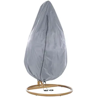 Beliani Regenschutz für Hängesessel 200 x 120 x 120 cm Grau