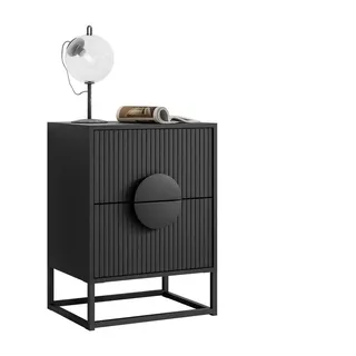 lookway Nachtschrank Luno 40 x 30 x 55 cm Schwarz