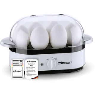Cloer 6081 6 Eier + Eipicker Weiß