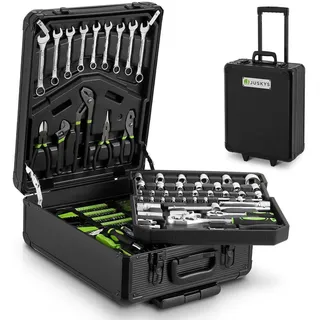 Juskys Werkzeugtrolley 1200-tlg. schwarz
