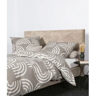 JANINE Bettwäsche DAVOS Biber BL 135x200 cm braun - Braun