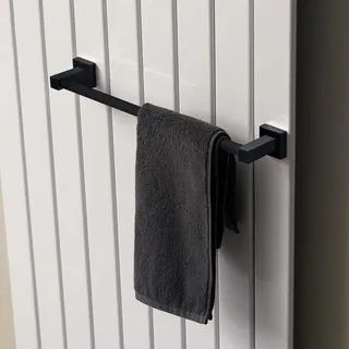 KRONWELL® Handtuchhalter Heizkörper - ausziehbar - Handtuchhalter Magnetisch - Badheizkörper Handtuchhalter aus Edelstahl - Magnet Handtuchstange Heizung - Designed in Germany - Schwarz Matt