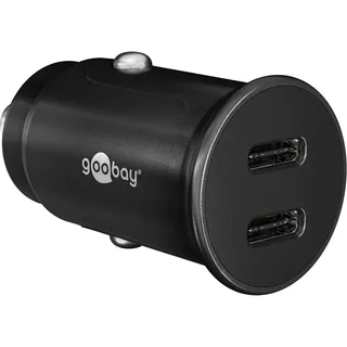 goobay Dual-USB-C PD Auto-Schnellladegerät 30 W Schwarz