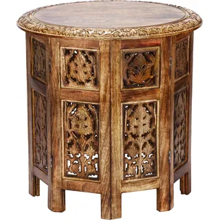Orientalischer Beistelltisch Klapptisch Ashkar Braun - Braun