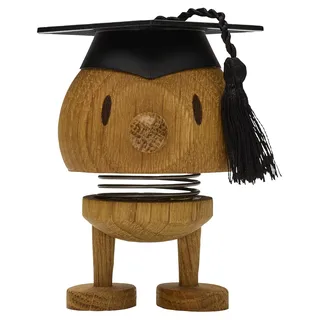 Hoptimist IQ Bumble Abi Geschenk Ideen, Schulabschluss Geschenk, Bestandene Prüfung Geschenk, Abitur Deko aus Holz, Studentin, Abiturientin, 6,3 x 6 x 7,4 cm, Small, Oak