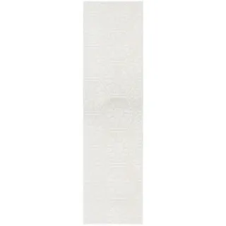 Kayoom Läufer , Weiß , Textil , geometrisch , rechteckig , 80x300 cm , pflegeleicht , Teppiche und Böden, Teppiche, Teppichläufer, Läufer