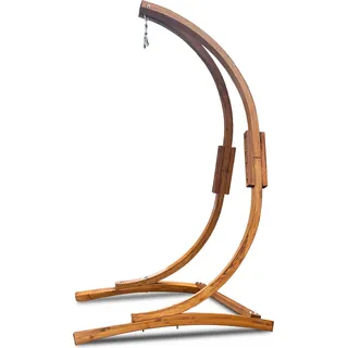 Rijoka Holzständer Hängesessel – 120kg Belastung – 120x120x210cm - Braun