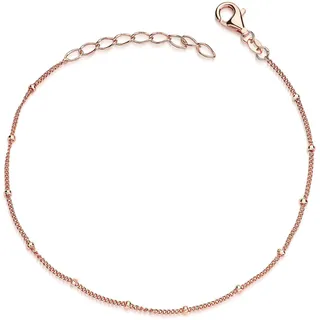 Feines Armband rosegold - Damen Armkette Silber 925 Kugeln 17-20cm SA-80-R
