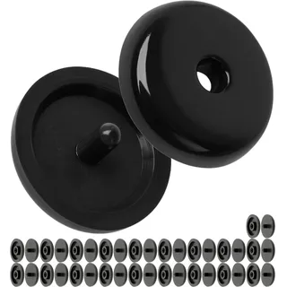 Gurt Knopf für Autogurt, 20 Paare, Hartplastik, Schwarz, für viele KFZ-Gurte, Sicherheitsgurt Rücklauf Sicherung, Sicherheitsgurt Nieten, Autogurt Niete Sitz, Autositz Gurtreparatur, Ersatzteil PKW