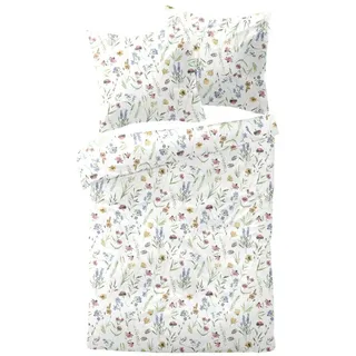 DORMISETTE Mako-Satin Bettwäsche Blumen bunt