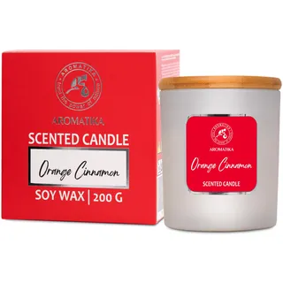 Duftkerze Zimt 150 g - 100% Reines Ätherisches Zimtöl - Aroma Kerze Natürlich - Duftkerze für Hause - Wunderschöner Intensiver Duft - Aromatherapie - Idee für Geburtstag - Weihnachten