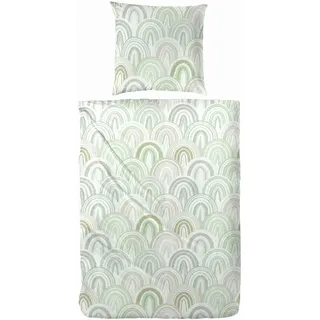 Primera Bettwäsche »Primera Renforce-Bettwäsche Rainboho« 2 Stk. tlg. mit kleinen schlichten Regenbögen, grün