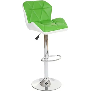 Mendler 2er-Set Barhocker HWC-A92, Barstuhl Tresenhocker, höhenverstellbar Kunstleder ~ grün