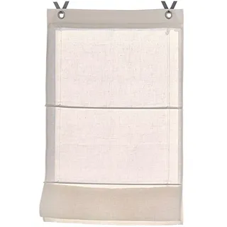 Rollos & More Raffrollo HEINE HOME Gr. 3, beige Creme 100% Leinen ca. 80 * 140 cm