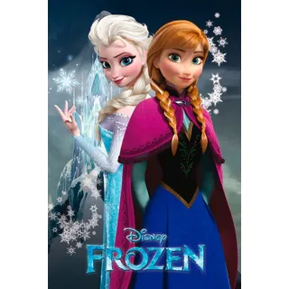 Grupo Erik Disney Poster - Frozen Poster - Deko Wohnzimmer oder Deko Schlafzimmer - Deko Wohnzimmer - Größe : 61 x 91 - Offizielle Lizenz - Disney Fanartikel