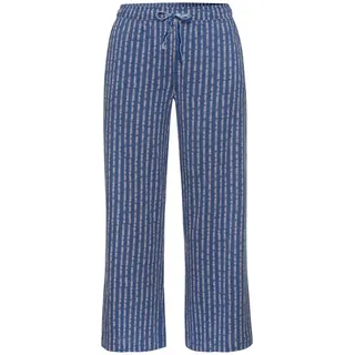 VIVANCE DREAMS Damen Pyjamahose blau-rosa-gestreift Gr.36/38
