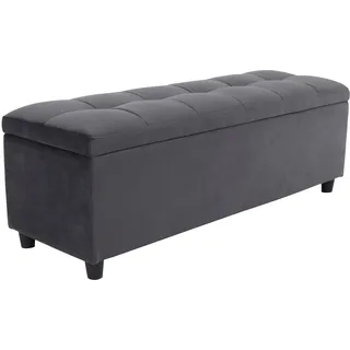 None Bettbank Abgesteppt 120 x 43 x 40 cm grau / grau