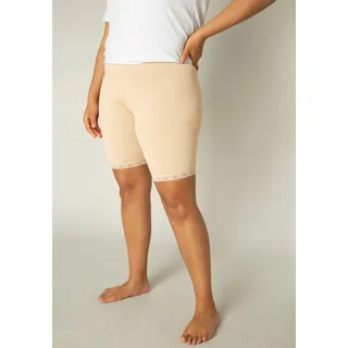 Base Level Curvy Radlerhose »Ava«, mit Spitzenkante, beige