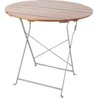 Biergarten Tisch, rund klappbar, Akazienholz, Durchmesser 80cm