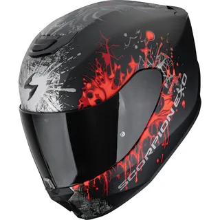 Scorpion EXO-391 Wolf Matt Schwarz/Silber-Rot XS