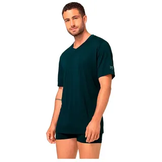 super.natural Sierra140 V Neck Kurzarm-t-shirt - Blueberry - 3XL