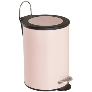 Sadena Treteimer , Rosa, Schwarz , Kunststoff , 3 l , 17x24x17 cm , Badaccessoires, Abfalleimer