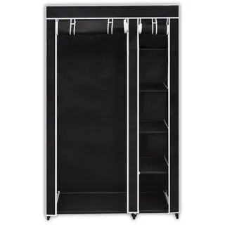 vidaXL Faltbarer Stoffschrank Schwarz 110 x 45 x 175 cm - Schwarz